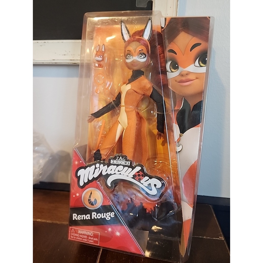 Miraculous Rena Rouge Doll Fox Superhero Action Figure READ Missing Shoe 10.5"‎